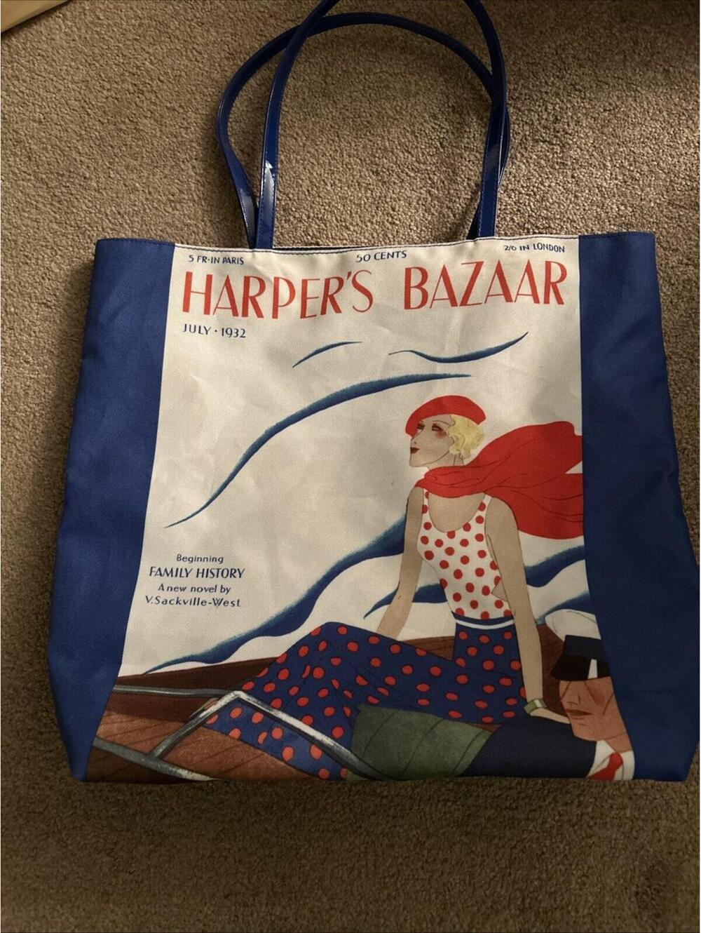 Estee Lauder HARPER'S BAZAAR  1932Magazine Promo Shopper Book Tote Art Deco 2016